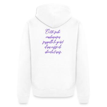Police élégante en violet - Veste à capuche bio Premium Unisexe - blanc - Dos - Thijin (182cm)