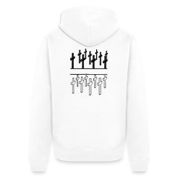 Crosses Military Cemetery - Unisex Premium Organic Zip Hoodie - white - Back - Thijin (182cm)