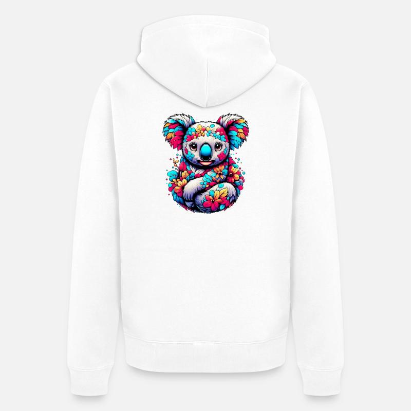 Koala - Veste à capuche bio Premium Unisexe - blanc