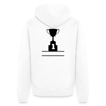 Coupe numéro 1 - Veste à capuche bio Premium Unisexe - blanc - Dos - Thijin (182cm)
