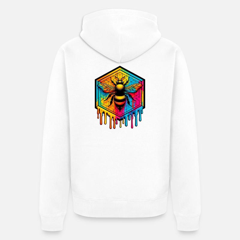 Abeille - Veste à capuche bio Premium Unisexe - blanc