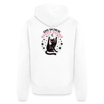 Funny cat: Give Them The Ol' Razzle Dazzle - Unisex Premium Organic Zip Hoodie - white - Back - Thijin (182cm)