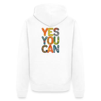 Fröhliche Freundschaft Geburtstags-Design - Unisex Premium Bio Zip Hoodie - Weiß - Hinten - Thijin (182cm)