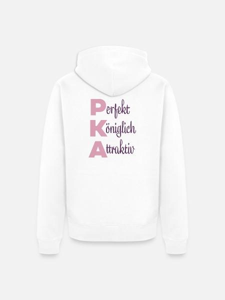 Perfekt Königlich Attraktiv - Unisex Premium Bio Zip Hoodie - Weiß