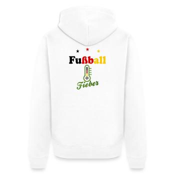 Fußballer Sport Fieber - Unisex Premium Bio Zip Hoodie - Weiß - Hinten - Thijin (182cm)