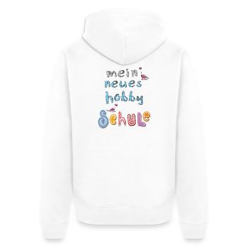Écolier Enfant - Veste à capuche bio Premium Unisexe - blanc - Dos - Thijin (182cm)