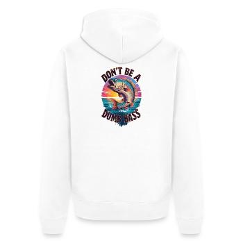 Ne pensez pas comme un poisson stupide - Veste à capuche bio Premium Unisexe - blanc - Dos - Thijin (182cm)