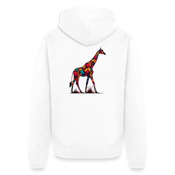 Girafe - Veste à capuche bio Premium Unisexe - blanc - Dos - Thijin (182cm)