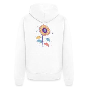 Tournesol - Veste à capuche bio Premium Unisexe - blanc - Dos - Thijin (182cm)