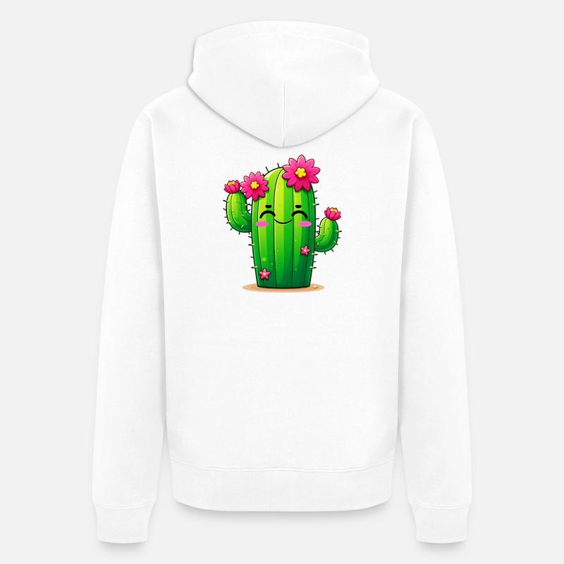 Cactus - Veste à capuche bio Premium Unisexe - blanc