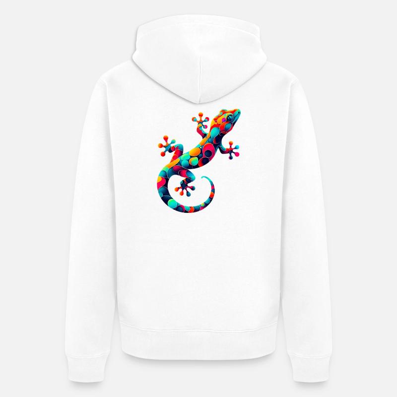 Gecko - Veste à capuche bio Premium Unisexe - blanc