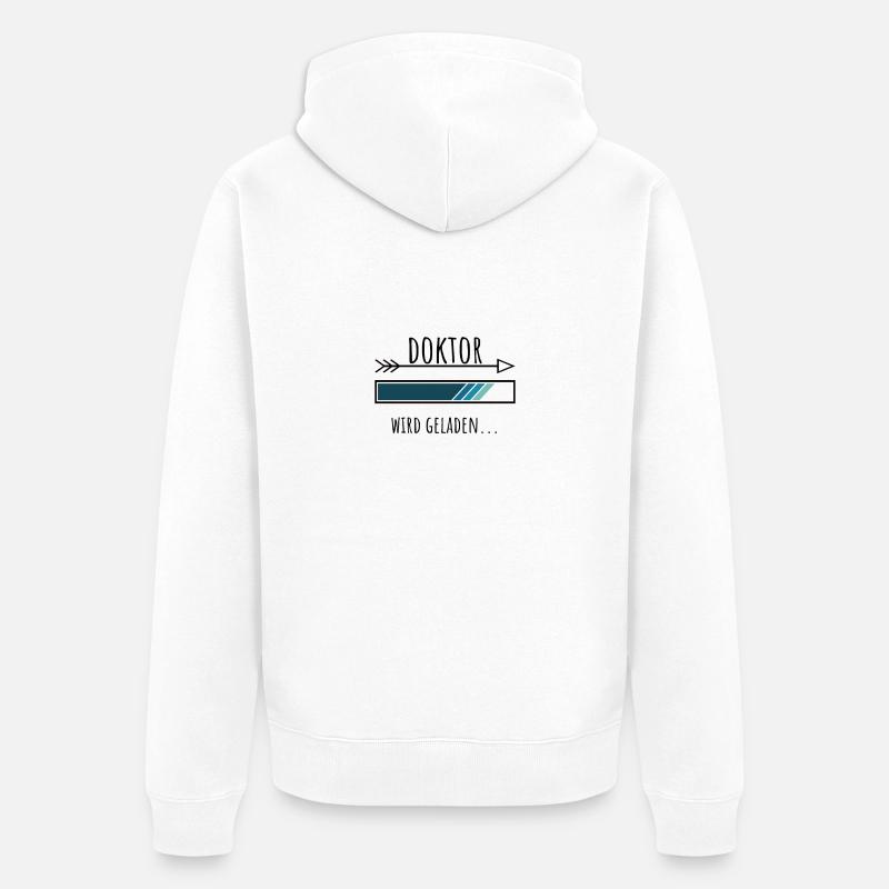 Doktoranten Geschenk Studium - Unisex Premium Bio Zip Hoodie - Weiß