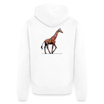 Girafe - Veste à capuche bio Premium Unisexe - blanc - Dos - Thijin (182cm)