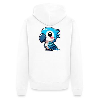 Perroquet - Veste à capuche bio Premium Unisexe - blanc - Dos - Thijin (182cm)