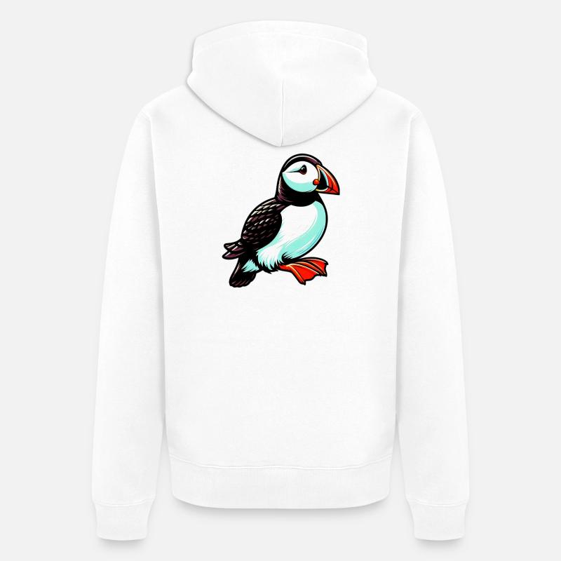 Macareux - Veste à capuche bio Premium Unisexe - blanc