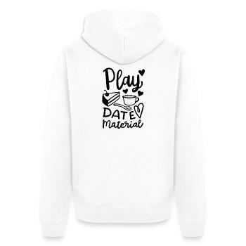 Spielverabredung Kind Kleinkind - Unisex Premium Bio Zip Hoodie - Weiß - Hinten - Thijin (182cm)