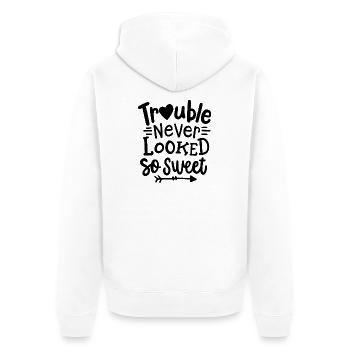 Kinder Humor Kleinkind - Unisex Premium Bio Zip Hoodie - Weiß - Hinten - Thijin (182cm)