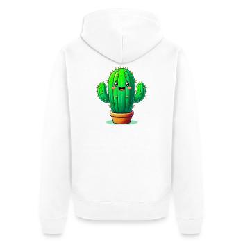 Cactus - Veste à capuche bio Premium Unisexe - blanc - Dos - Thijin (182cm)