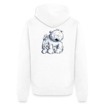 Ours polaire avec ours polaire Bébé I Ours polaire - Veste à capuche bio Premium Unisexe - blanc - Dos - Thijin (182cm)