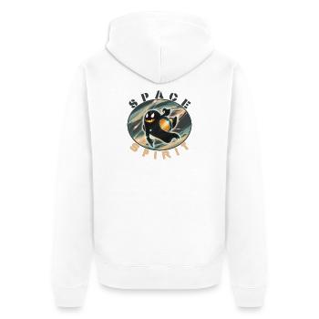 Cosmic Space Adventure - Unisex Premium Organic Zip Hoodie - white - Back - Thijin (182cm)