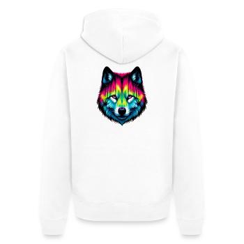 Loup - Veste à capuche bio Premium Unisexe - blanc - Dos - Thijin (182cm)