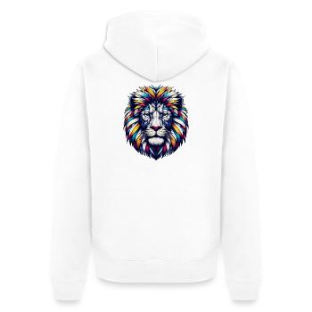 Lion - Veste à capuche bio Premium Unisexe - blanc - Dos - Thijin (182cm)