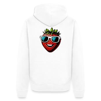 Fraise Fraises - Veste à capuche bio Premium Unisexe - blanc - Dos - Thijin (182cm)