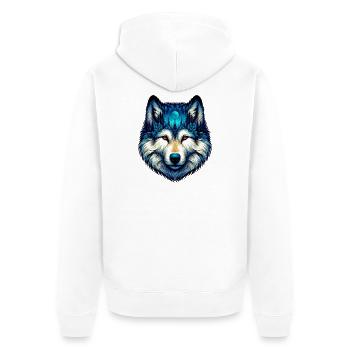 Loup - Veste à capuche bio Premium Unisexe - blanc - Dos - Thijin (182cm)