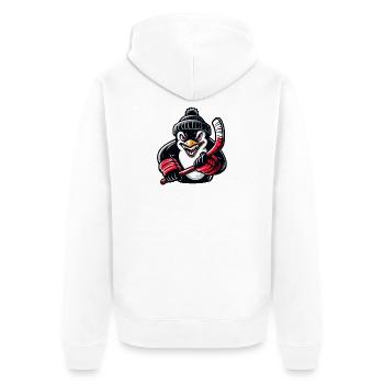Penguin Hockey Joueur de hockey sur glace Club de hockey sur glace - Veste à capuche bio Premium Unisexe - blanc - Dos - Thijin (182cm)