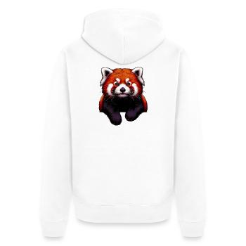Petit panda - Veste à capuche bio Premium Unisexe - blanc - Dos - Thijin (182cm)