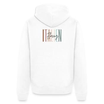 Italien Urlaub Florenz Städtereise Geschenk - Unisex Premium Bio Zip Hoodie - Weiß - Hinten - Thijin (182cm)