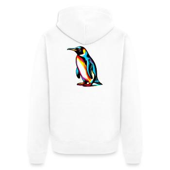 Pingouin - Veste à capuche bio Premium Unisexe - blanc - Dos - Thijin (182cm)