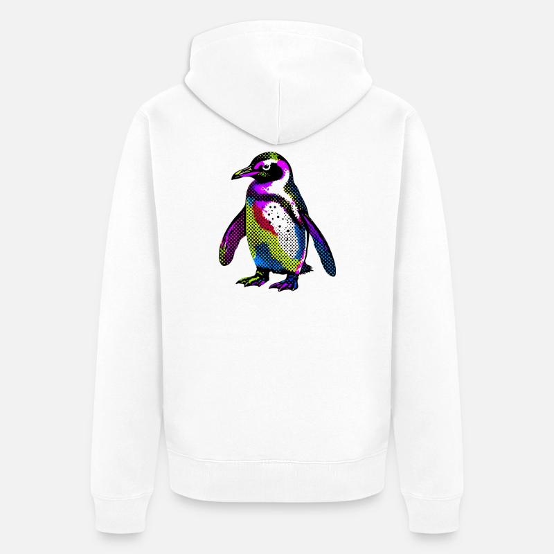Pingouin - Veste à capuche bio Premium Unisexe - blanc