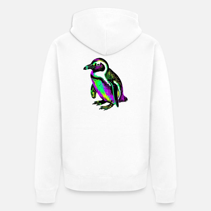Pingouin - Veste à capuche bio Premium Unisexe - blanc