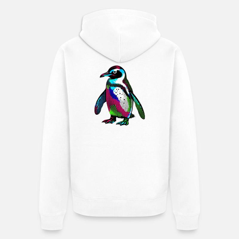 Pingouin - Veste à capuche bio Premium Unisexe - blanc