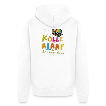 Karneval Alaaf - Unisex Premium Bio Zip Hoodie - Weiß - Hinten - Thijin (182cm)
