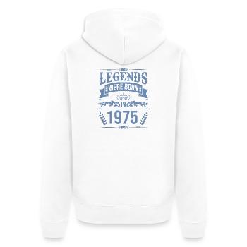Birthday Legends Year 1975 - Unisex Premium Organic Zip Hoodie - white - Back - Thijin (182cm)