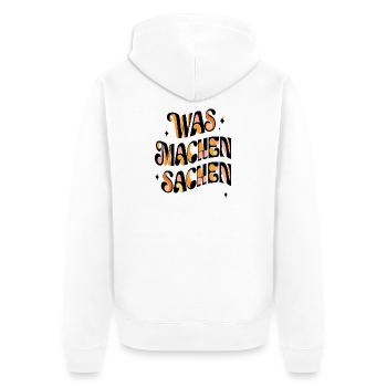 Funny saying: What do things do - Unisex Premium Organic Zip Hoodie - white - Back - Thijin (182cm)