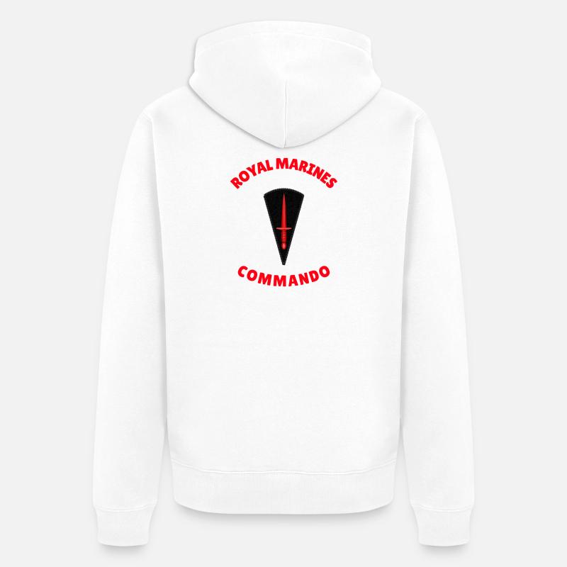 Royal Marines Commando - Veste à capuche bio Premium Unisexe - blanc