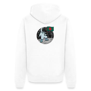Drapeau des astronautes du Bangladesh - Veste à capuche bio Premium Unisexe - blanc - Dos - Thijin (182cm)