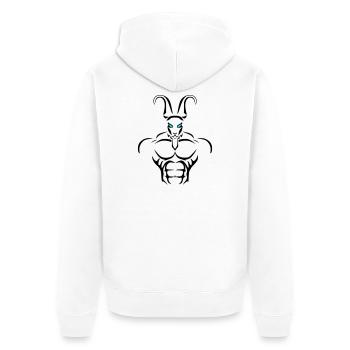 Alpha capricorn Deluxe - Unisex Premium Bio Zip Hoodie - Weiß - Hinten - Thijin (182cm)