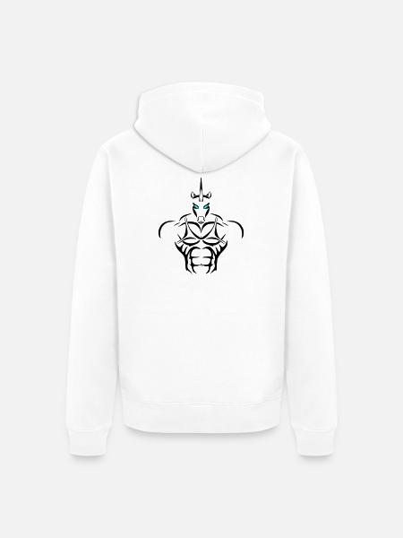 Alpha maiden Deluxe - Unisex Premium Bio Zip Hoodie - Weiß