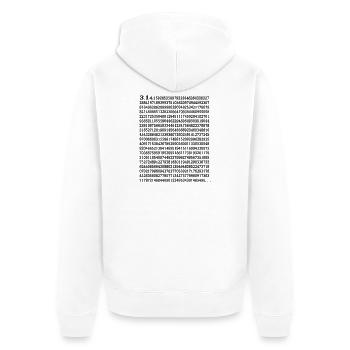 Bonne journée Pi - Veste à capuche bio Premium Unisexe - blanc - Dos - Thijin (182cm)
