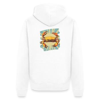 Crabe Rétro - Veste à capuche bio Premium Unisexe - blanc - Dos - Thijin (182cm)