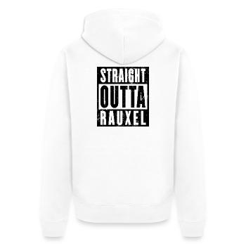 Rauxel, Ruhrgebiet, Ruhrpott, Castrop-Rauxel - Unisex Premium Bio Zip Hoodie - Weiß - Hinten - Thijin (182cm)