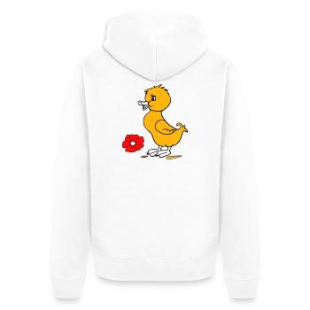 Poussins de Pâques Joyeuses Pâques - Veste à capuche bio Premium Unisexe - blanc - Dos - Thijin (182cm)