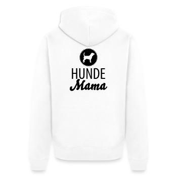 Hunde Mama - Unisex Premium Bio Zip Hoodie - Weiß - Hinten - Thijin (182cm)