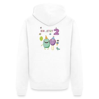 Fille d’anniversaire - Veste à capuche bio Premium Unisexe - blanc - Dos - Thijin (182cm)