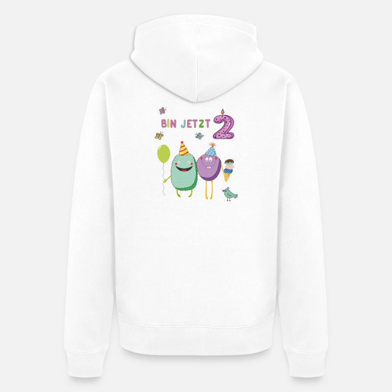 Fille d’anniversaire - Veste à capuche bio Premium Unisexe - blanc