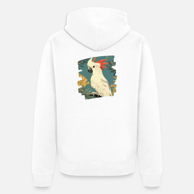 Cacatoès - Veste à capuche bio Premium Unisexe - blanc